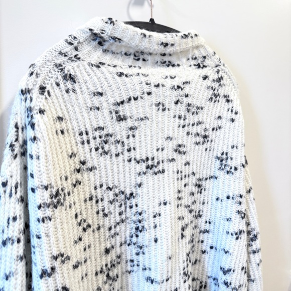 Toteme Cream Marled Mohair Turtleneck Sweater with Gray Speckle - Picture 6 of 8